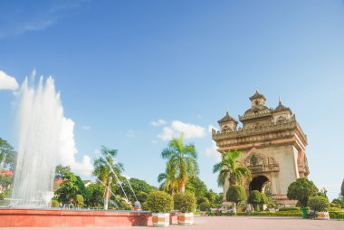 Antik mimar Savaş Anıtı (Patuxai) Vientiane, Laos