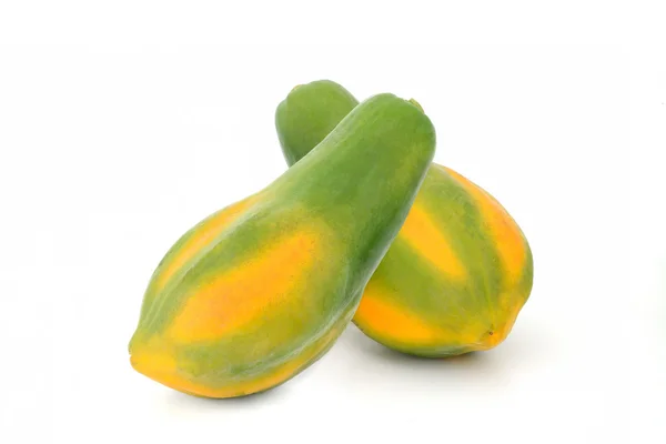 Papaya fruit isolate on white background — Stock Photo, Image