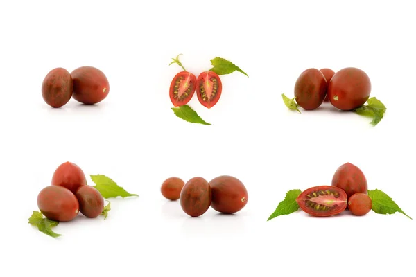 チョコレート トマトのコレクションを白い背景を分離します。 — ストック写真