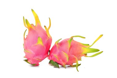 Beyaz arkaplanda Ejder Meyvesi izole