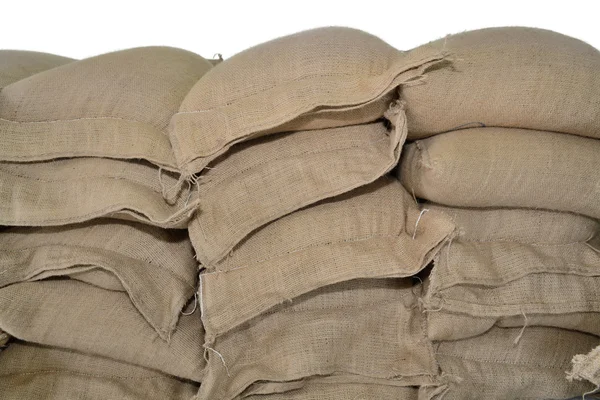 Hemp sacks containing rice Royalty Free Stock Images