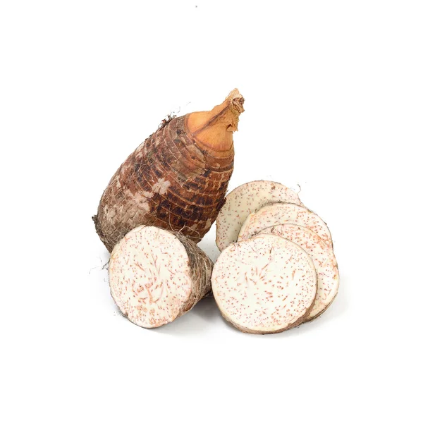 Fresh Taro isolate on white background — Stock Photo, Image
