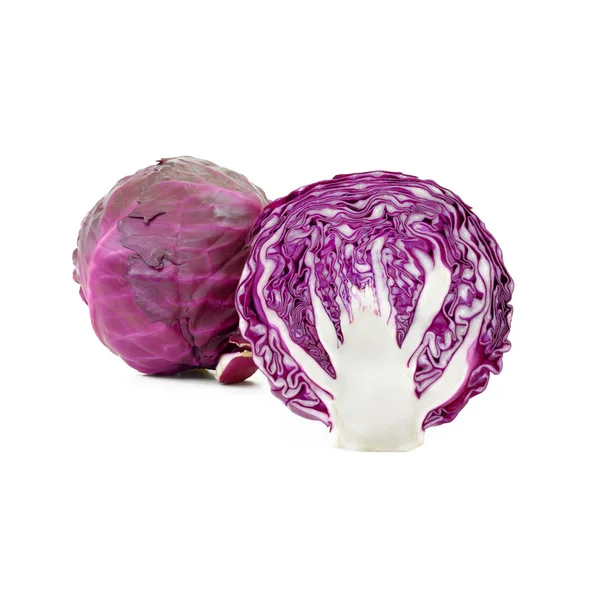 Red cabbage on a white background — Stock Photo, Image