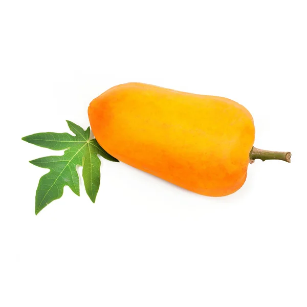 Papaya fruit isolate on white background — Stock Photo, Image
