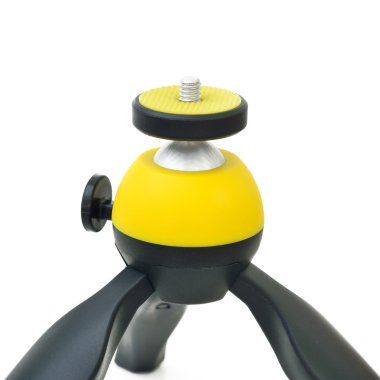 Mini Tripod izole beyaz arka plan üzerinde.