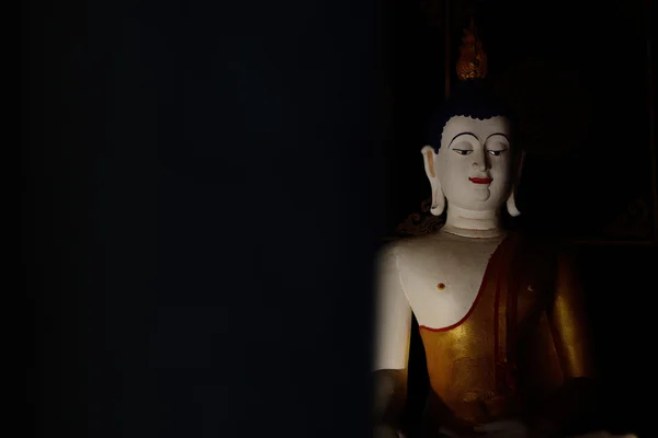 Colorful buddha isolate on black background — Stock Photo, Image