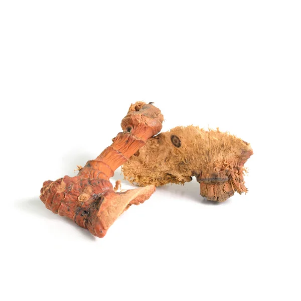 Dry ginger root isolated on white background — Stock Photo, Image