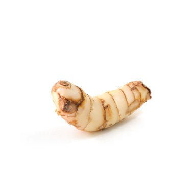 Alpinia kök lengkuas izole üzerinde beyaz zemin zencefil