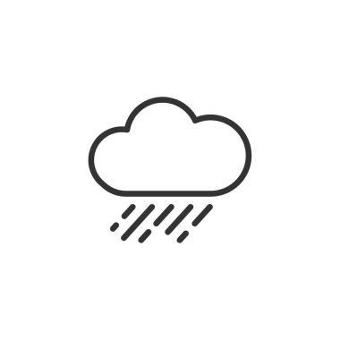 Düzenlenebilir felçli yağmur hattı simgesi. Hava çizgisi sembolü. Vektör illüstrasyonu.