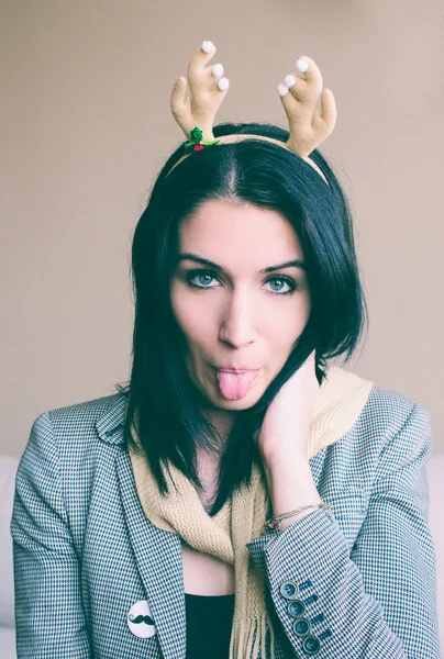 Ren geyiği kız - dilini - komik