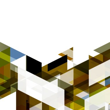 İş veya teknoloji sunumu için soyut renkli üçgen modern şablon, vektör illüstrasyon