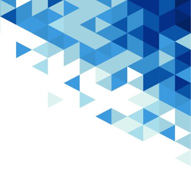 İş veya teknoloji sunumu, vektör çizim için soyut mavi üçgen modern şablon