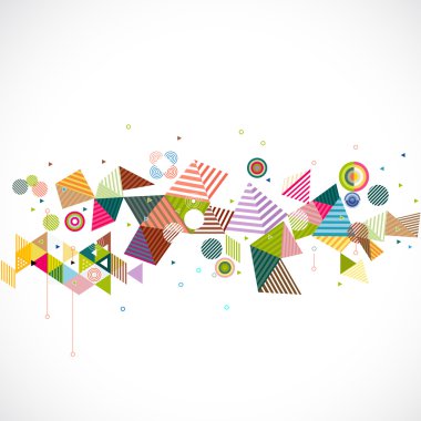 yaratıcı grafik ve üçgen çizgi kavramı ve dekorasyon, vektör illüstrasyon ile soyut geometrik şablon