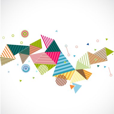 yaratıcı grafik ve üçgen ile soyut geometrik şablon