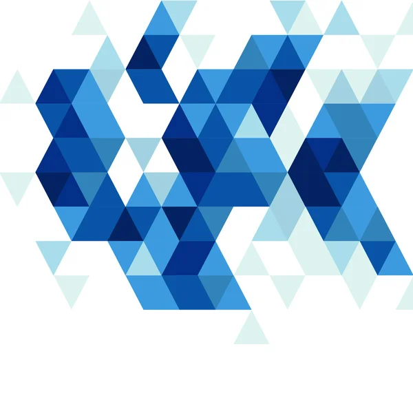 Plantilla moderna abstracta del triángulo azul para la presentación del negocio o de la tecnología, ilustración del vector — Archivo Imágenes Vectoriales