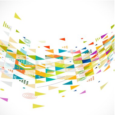 yaratıcı karışımı ile akış şekli, vektör çizim geometrik soyut