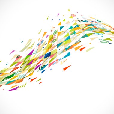 perspektif eğrisi görünümünde karışımı geometrik geometrik soyut yaratıcı geometrik, vektör illüstrasyon