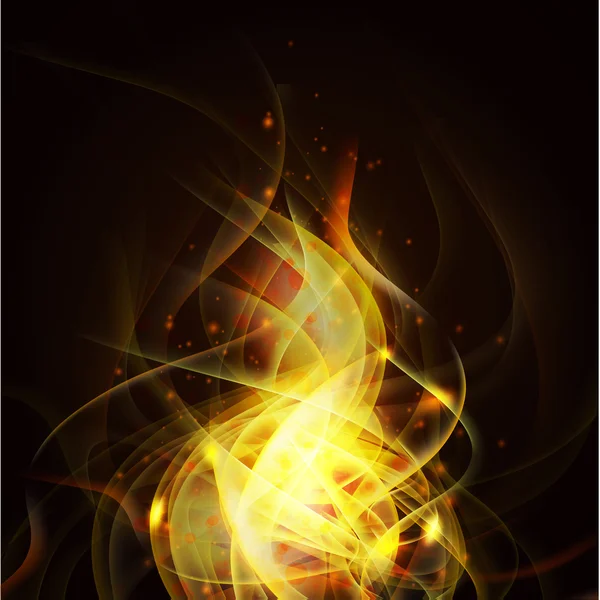 Fire isolate on the black background and space for text, Vector illustration — Stock Vector