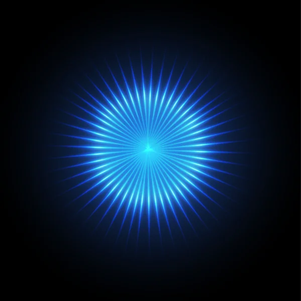 Abstracte vonk cirkel flare licht isoleren op zwarte achtergrond, vectorillustratie — Stockvector