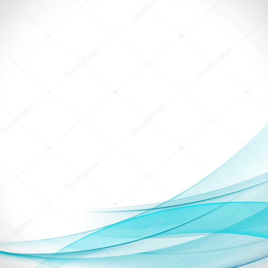 abstract elegant light blue curve on corner isolate on white background,  Vector illustration