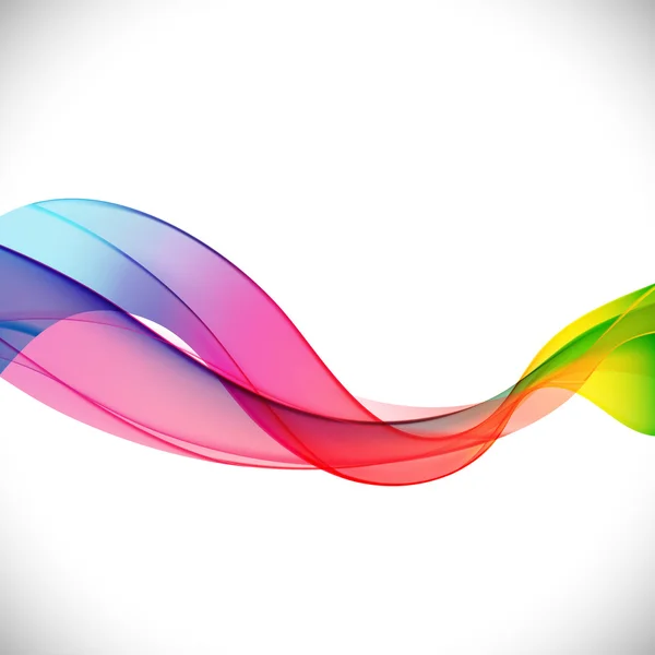 Abstracte regenboog zwaaide lijnen achtergrond, vectorillustratie — Stockvector