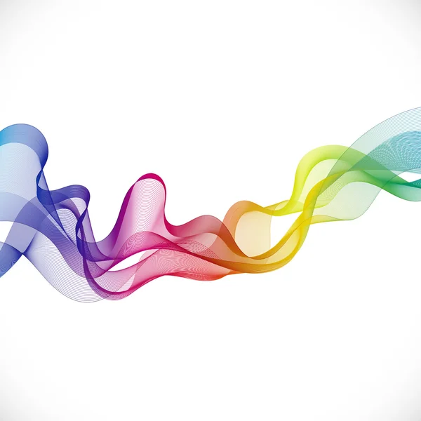 Abstract rainbow waved lines background, Vector illustration — Stock Vector