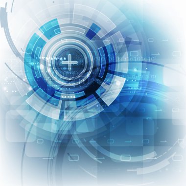 Teknoloji fütüristik dijital arkaplan, Vektör illüstrasyonu