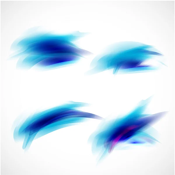 Abstrakt blå pensel färg stilelement, vektor illustration — Stock vektor