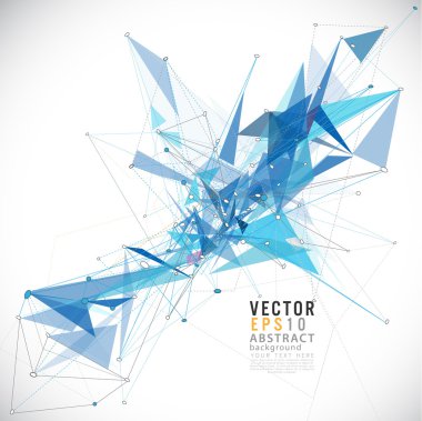 Soyut kafes teknik arka plan çizgiler ve şekiller, fütüristik tasarımı, vektör çizim