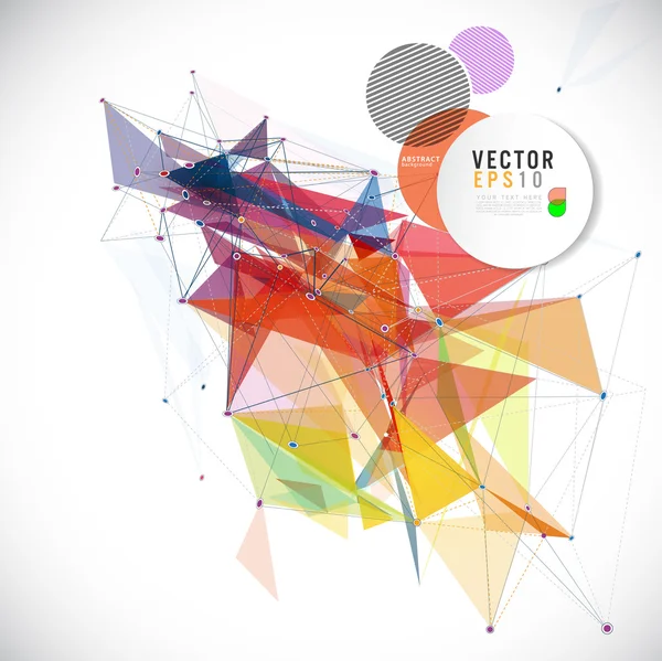 Abstracte mesh tech achtergrond lijnen en vormen, futuristisch design, vectorillustratie — Stockvector