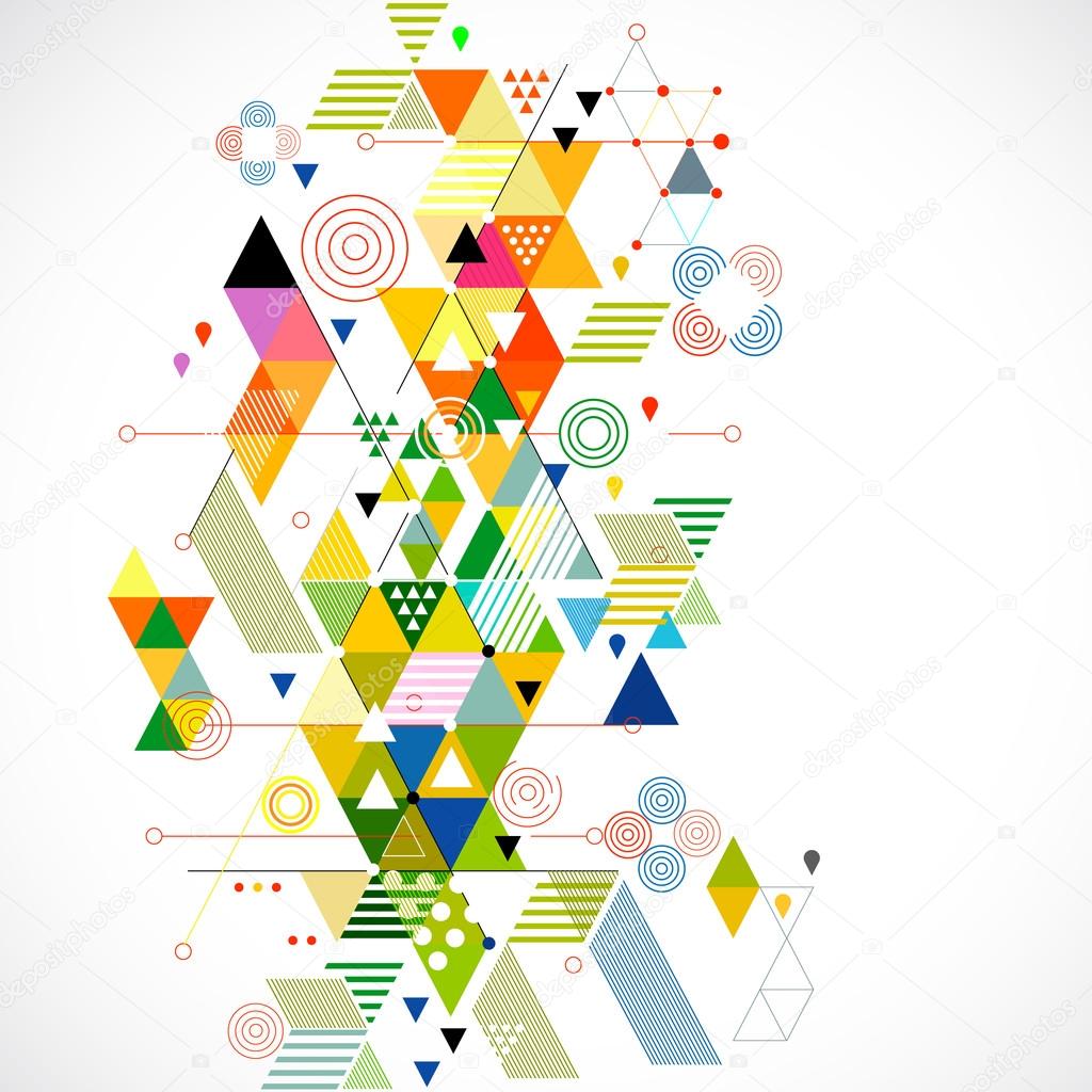 Abstract colorful and creative geometric background, vector illustration