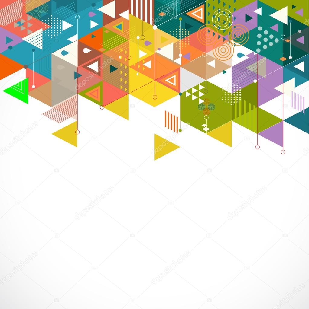 Abstract colorful and creative geometric template for corporate 
