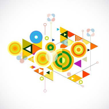 Renkli ve yaratıcı geometrik arka plan, vektör çizim
