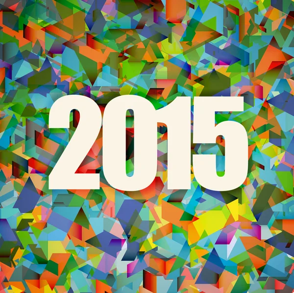 2015 yılı renkli geometrik origami stil, vektör çizim — Stok Vektör