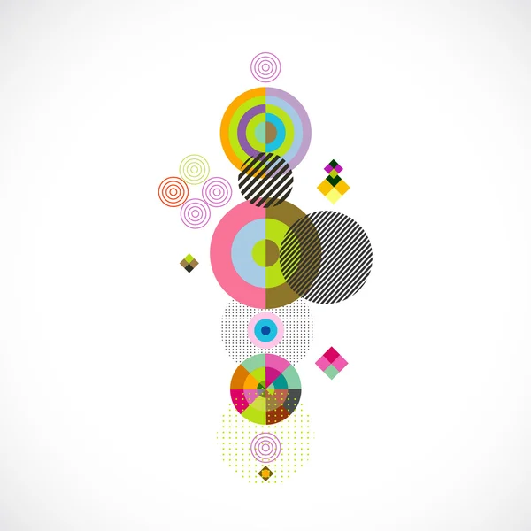 Plantilla de círculo colorido y creativo abstracto, ilustración vectorial — Vector de stock