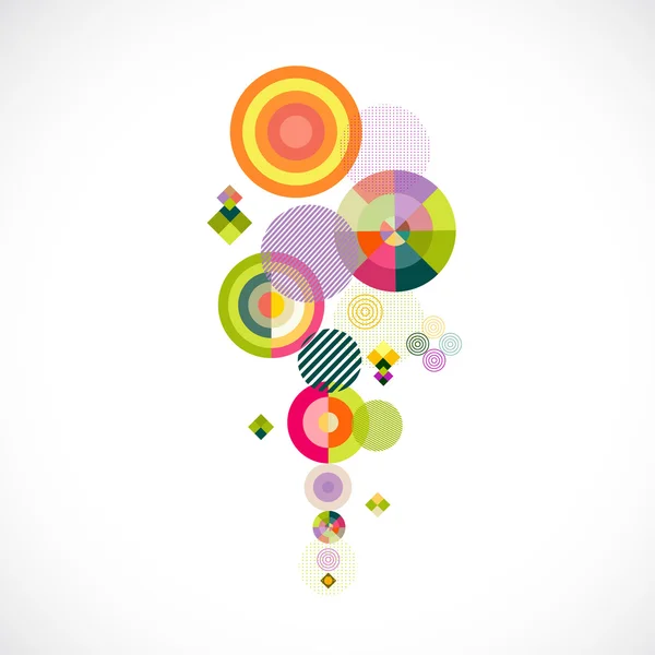 Abstracte cirkel van kleurrijke en creatieve sjabloon, vectorillustratie — Stockvector