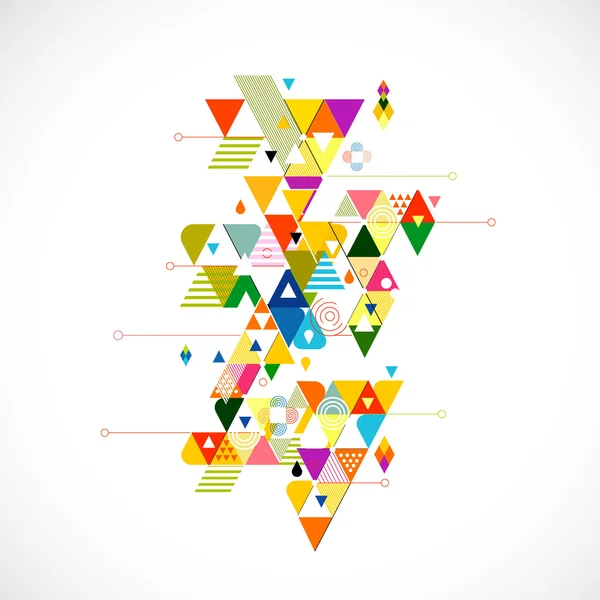 カラフルで創造的な三角形の背景を抽象化、ベクトル イラスト — ストックベクタ