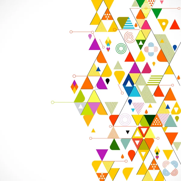 Renkli ve yaratıcı üçgen arka plan, illüstrasyon vektör — Stok Vektör