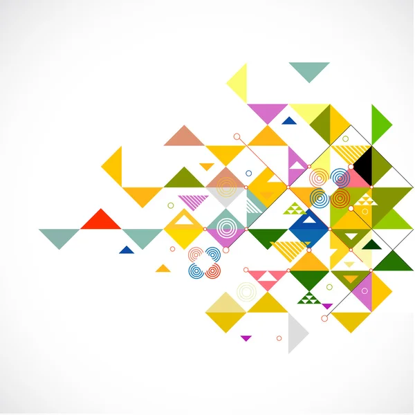 Fond triangle abstrait coloré et créatif, illustration vectorielle — Image vectorielle