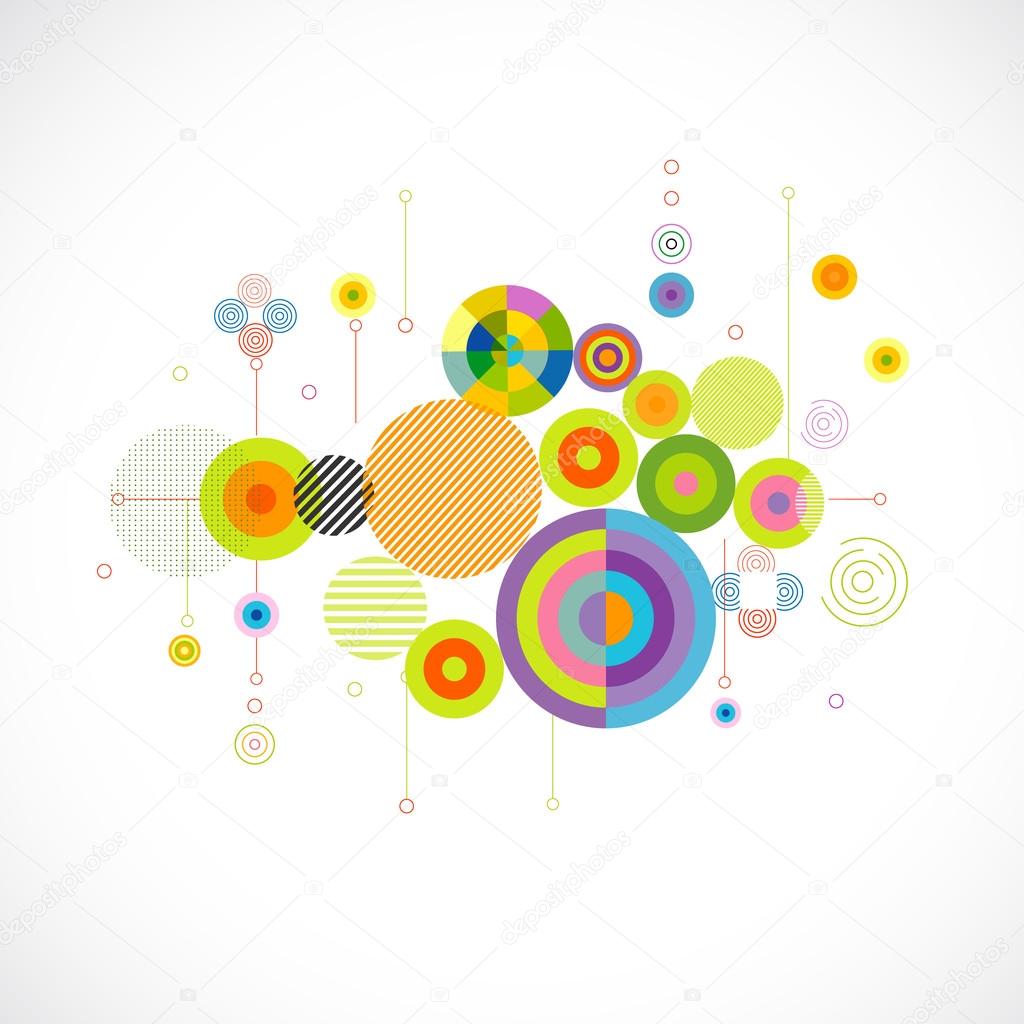 Abstract colorful and creative circle template, vector illustration