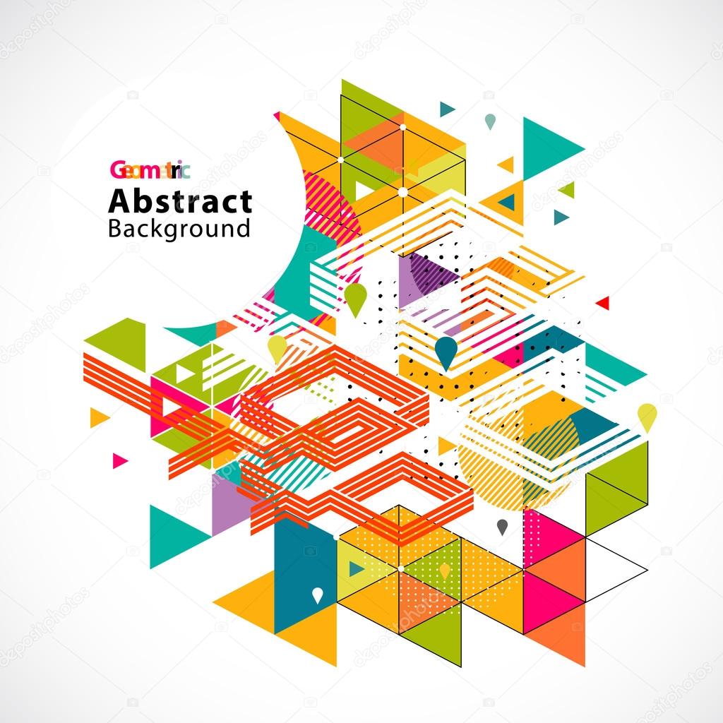 Abstract colorful and creative geometrical background, vector illustration