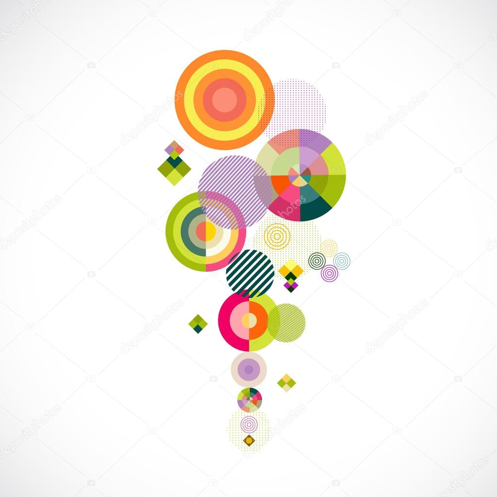 Abstract colorful and creative circle template, vector illustration