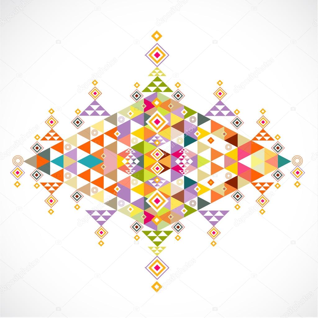 Geometric pattern Thai contemporary art style template, vector illustration