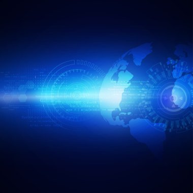 hareket akışı arka plan üzerinde fütüristik dünya ağ teknolojisi kavramı