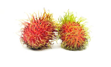 Rambutan tatlı kırmızı kabuk ile bir meyvedir