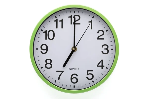 Seven Clock Clock White Background Clipping Path — Stock Photo, Image