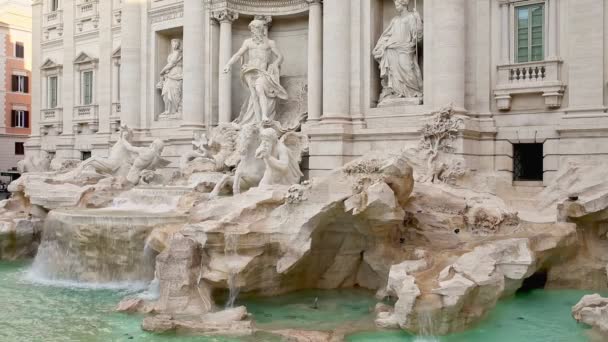 Merveilleuse Fontaine Trevi Fontana Trevi Rome Par Une Journée Ensoleillée — Video