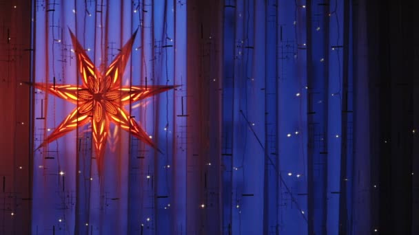 Червоний Віфлеєм Сутінках Перед Різдвом — стокове відео
