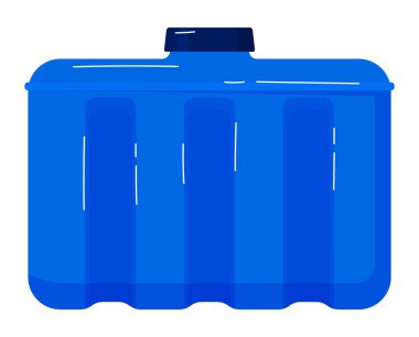 Boş konteynır, beyaz, benzin deposu, depolama ekipmanı, tasarım, düz biçim illüstrasyon üzerine izole edilmiş teneke kutu kullan.