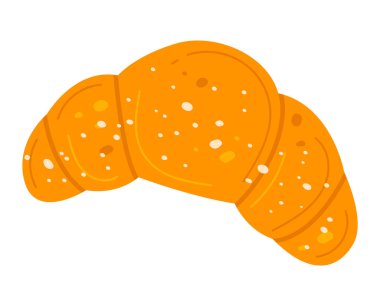 Somun beyaz ekmek, taze pişmiş yiyecekler, kızarmış kıtır ekmek, iyi bir fırın tasarımı karikatür tasarımı vektör çizimi, beyaz üzerine izole edilmiş..